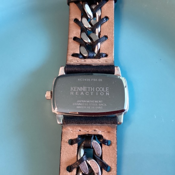 Kenneth Cole Reaction Ladies Watch with Leather Strap & imbedded Silver Links - Picture 4 of 5